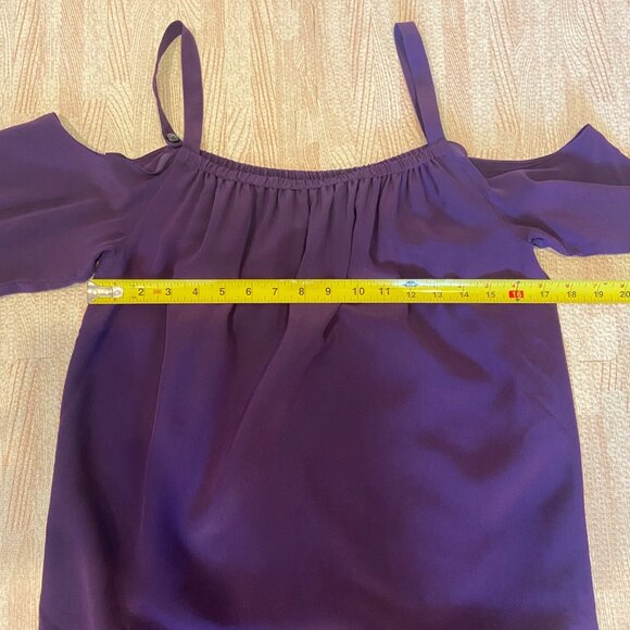 Madewell Silk Cold-Shoulder Dress Size 4 - Picture 10 of 10